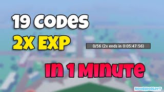 19 Double EXP CODES in 1 Minute Blox Fruits [upl. by Nodlew678]