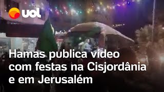 Israel libera 39 palestinos e Hamas publica vídeo com festas na Cisjordânia e em Jerusalém [upl. by Ennoved109]