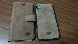 iPhone X BURKLEY Premium Leather Wallet Case [upl. by Icyac]