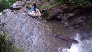 Tarzan Swing in La Fortuna Costa Rica at Costa Rica Sky Adventures [upl. by Ynatterb]