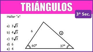 TRIÁNGULOS  TRIÁNGULO NOTABLE DE 60° y 30°  TRIÁNGULO NOTABLE 37° y 53° [upl. by Katonah]