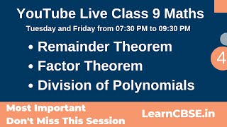 Class 9 Maths Polynomials NCERT Solutions Part 2  LearnCBSEin [upl. by Asirrac666]