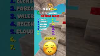 EU ACERTEI O NOME DA SUA MÃE NESSE VÍDEO 👩👩‍🦰 shorts minecraft [upl. by Merdith277]