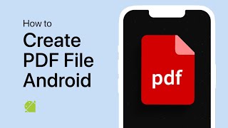 How To Create a PDF File on Android  Tutorial [upl. by Eimmot647]