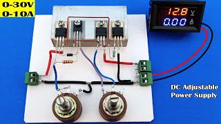 DIY Simple 030V 010A DC Variable Power Supply  Voltage and Current Adjustable [upl. by Telracs777]