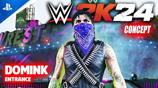 WWE 2K24 Dominik Mysterio Entrance  Finisher Signature amp More Concept [upl. by Kunkle423]