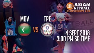 🔴 Maldives 🇲🇻 vs Chinese Taipei  Asian Netball Championship 2018 [upl. by Brelje]