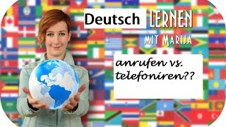 Anrufen  telefonieren  Wortschatz Deutsch A2 B1 B2 [upl. by Kotick]