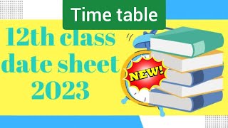 New 12th Class Date Sheet 2023 TS Board  12th Class Time Table 2023  12th Date Sheet 2023 TS [upl. by Ecyaj]