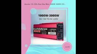 Inverter 12v 220v Pure Sine Wave 1000W 1600W 2200W 3000W DC 12v To AC 220V Portable Power Supply [upl. by Coit]