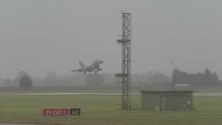 Charles III flypast complete Typhoons return to RAF Coningsby [upl. by Kimberly397]