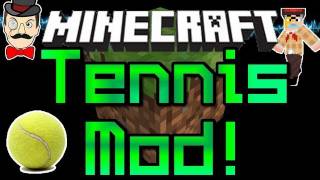 Minecraft Mods  TENNIS Mod  Play Sports with Working Bouncing Ball [upl. by Akirdnwahs]