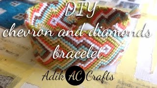 DIY chevron and diamonds bracelet [upl. by Arakal364]