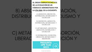 ✅ PREGUNTA TEST TCAE 01💊 FARMACOLOGIA OPE 2023 [upl. by Aneerehs]