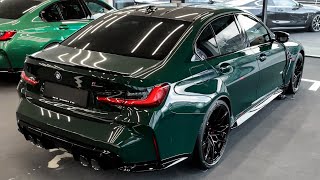 2022 BMW M3 Competition xDrive Individual British Racing Green 4K [upl. by Fitalludba266]