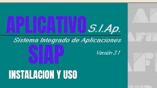 APLICATIVO SIAP INSTALACION Y EXPLICACION DE USO [upl. by Parrie961]