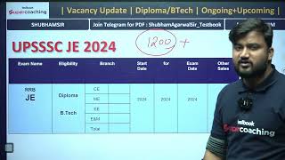 Top 5 vacancies for Engineers in upcoming 2024 months  Govt Jobs update by Shubham Sir [upl. by Attalie]