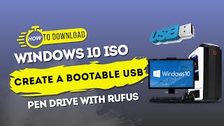 How to Download Windows 10 ISO amp Create a Bootable USB with Rufus [upl. by Notla]