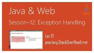 Exception Handling in Java 17  Readymade Exception Classes 2  javalangStackOverflowError [upl. by Portwine]