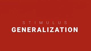 Stimulus Generalization Examples [upl. by Veats]