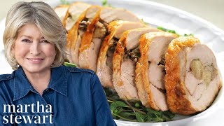 How to Make Martha Stewarts Stuffed Turkey Breast  Marthas Cooking School  Martha Stewart [upl. by Azaleah949]