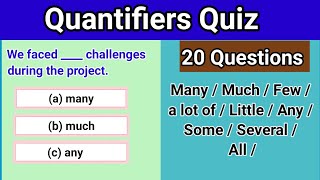 English grammar quantifiers quiz  English grammar practice  English grammar exercise [upl. by Ariaz]