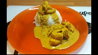 Crevettes au curry et lait de coco  Recette de Cyril Lignac [upl. by Gnart]