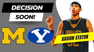 Will It Be BYU Or Michigan For Top25 Center Xavion Staton  Decision Next Week [upl. by Emmalynne669]