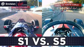 Formula E Speed Comparison Season 1 vs Season 5 Monaco Onboard Lap [upl. by Madaih]