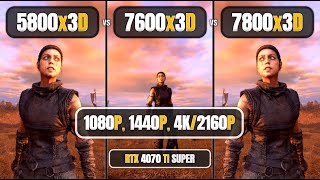 AMD Ryzen 7 5800x3D vs Ryzen 5 7600x3D vs Ryzen 7 7800x3D  1080p 1440p 4K  Ultimate Comparison [upl. by Drusus]