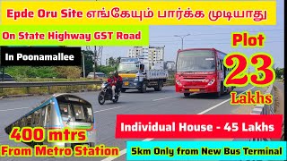 🥳New Metro Station Very Close 23 lakhs முதல் Plots🤑 Plot For Sale in Poonamalle  On Road Site🤑 [upl. by Alamat]