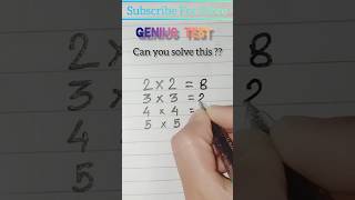 genius test brain question how to increase IQ level how solve IQ mathsshorts ytshorts viral [upl. by Thomasa766]