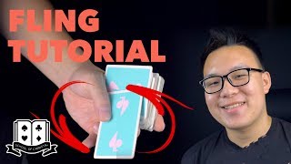 Cardistry for Beginners Onecard Moves  Fling Tutorial ft Kenneth Aidan Foo [upl. by Lesly486]