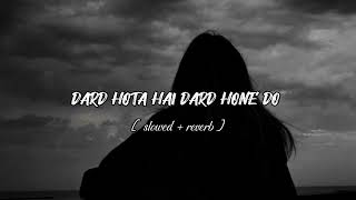 Dard Hota Hai Dard Hone Do  Slowed Reverb  Song Vibes  Song [upl. by Ilocin]