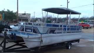 1986 LOWES 24FT PONTOON BOAT FOR SALE SEE WWW SUNSETMILAN COM [upl. by Arrait]