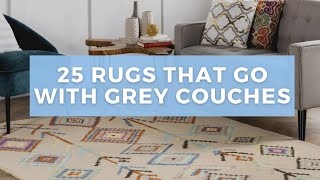 25 Gorgeous Rugs That Go With Grey Couches [upl. by Atinad273]