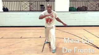 Capoeira In DC Mestre Bomba teaching basic capoeira kicks Meia Lua De Frente [upl. by Orville]