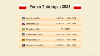 Ferien Thüringen 2024 [upl. by Mcfadden866]