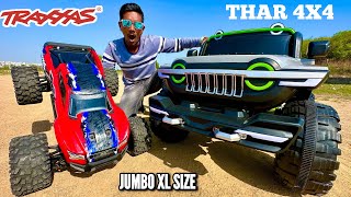 RC 4X4 Big Size Thar Vs Traxxas Xmaxx Car Unboxing amp Fight  Chatpat toy tv [upl. by Inalial]