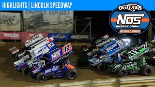 World of Outlaws NOS Energy Drink Sprint Cars  Lincoln Speedway  October 12 2024  HIGHLIGHTS [upl. by Eivad585]