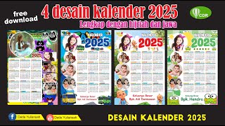 4 DESAIN KALENDER TAHUN 2025 LENGKAP DENGAN HIJRIAH DAN JAWA [upl. by Elleinod]