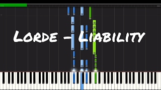 Lorde  Liability Piano Tutorial [upl. by Tice]