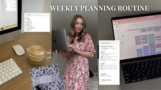 How I Plan My Week simple amp realistic 🗓️✨ Google Calendar amp Notion workflow [upl. by Lyndsay938]