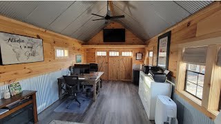 How To Convert A Shed Into A Great Home Office [upl. by Yatnuahc]