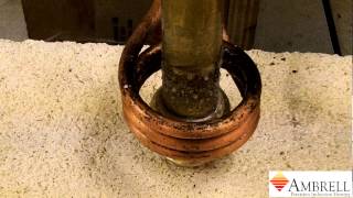 Brazing a brass fitting to a brass tube with induction [upl. by Aldous]