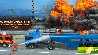 Oil tanker caught fire 😢  Indian Oil Tanker Game games truck [upl. by Aztiraj]