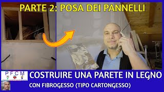 🤩COME COSTRUIRE UNA PARETE DIVISORIO IN LEGNO E FIBROGESSO FAI DA TE💪💪POSA DEI PANNELLIIL VIDEO [upl. by Kelsy790]