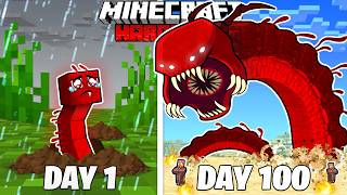 I Survived 100 Days as a BLOOD WORM in HARDCORE Minecraft [upl. by Llehcnom439]