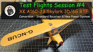 XK A160 J3 Skylark Cub 3D6G 650mm Wingspan RTF  Manual Mode Conversion Test Flight Best Cheapest [upl. by Kellen]