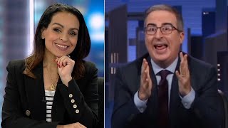 Lefties losing it Rita Panahi mocks ‘beta loser’ John Oliver’s Trump rant [upl. by Naujej227]